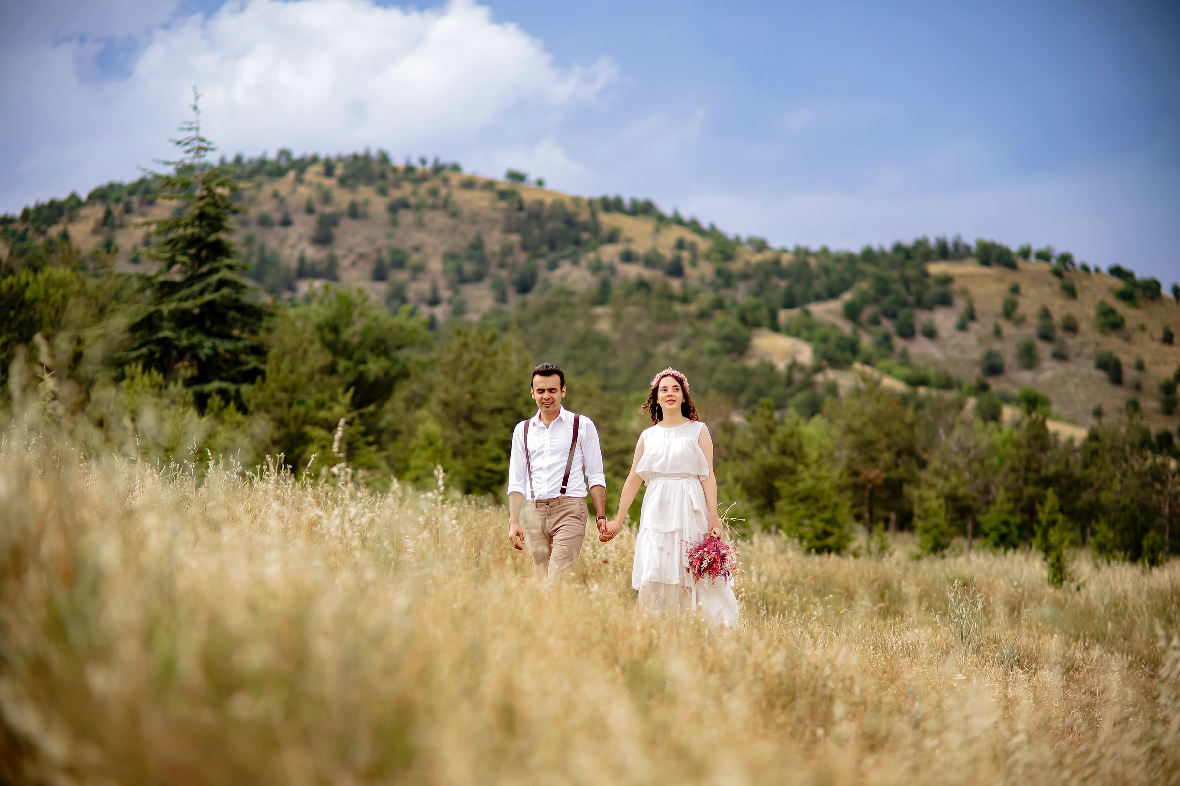 Ankara manzaralı gelin damat pozu
